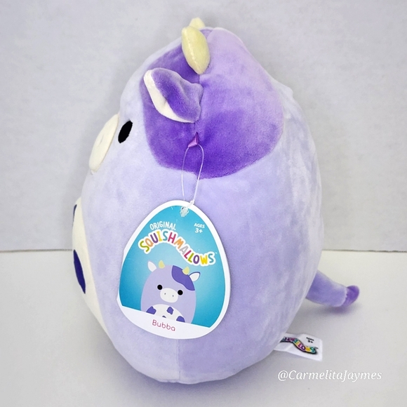 BUBBA 🐄 2021 O.G. Purple Spotted Cow Original Squishmallow by Kelly Toy NWT ☆PC - Picture 2 of 10